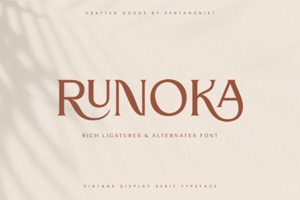 Runoka - Vintage Serif Font | Fontsera